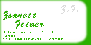 zsanett feimer business card
